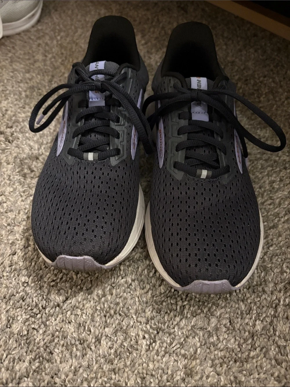 Brooks Black and Light Purple Running Shoes